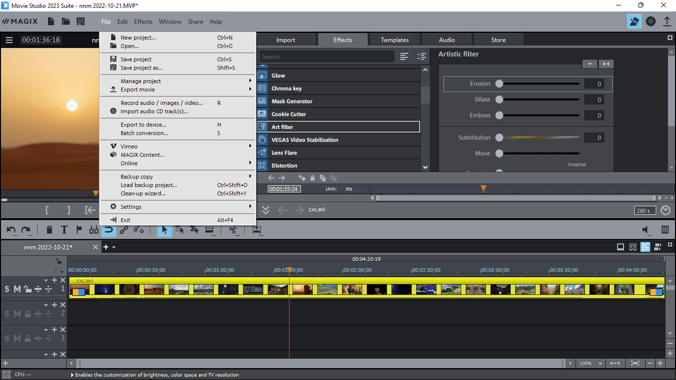 Активация MAGIX Movie Studio 22.0.3.165 Suite