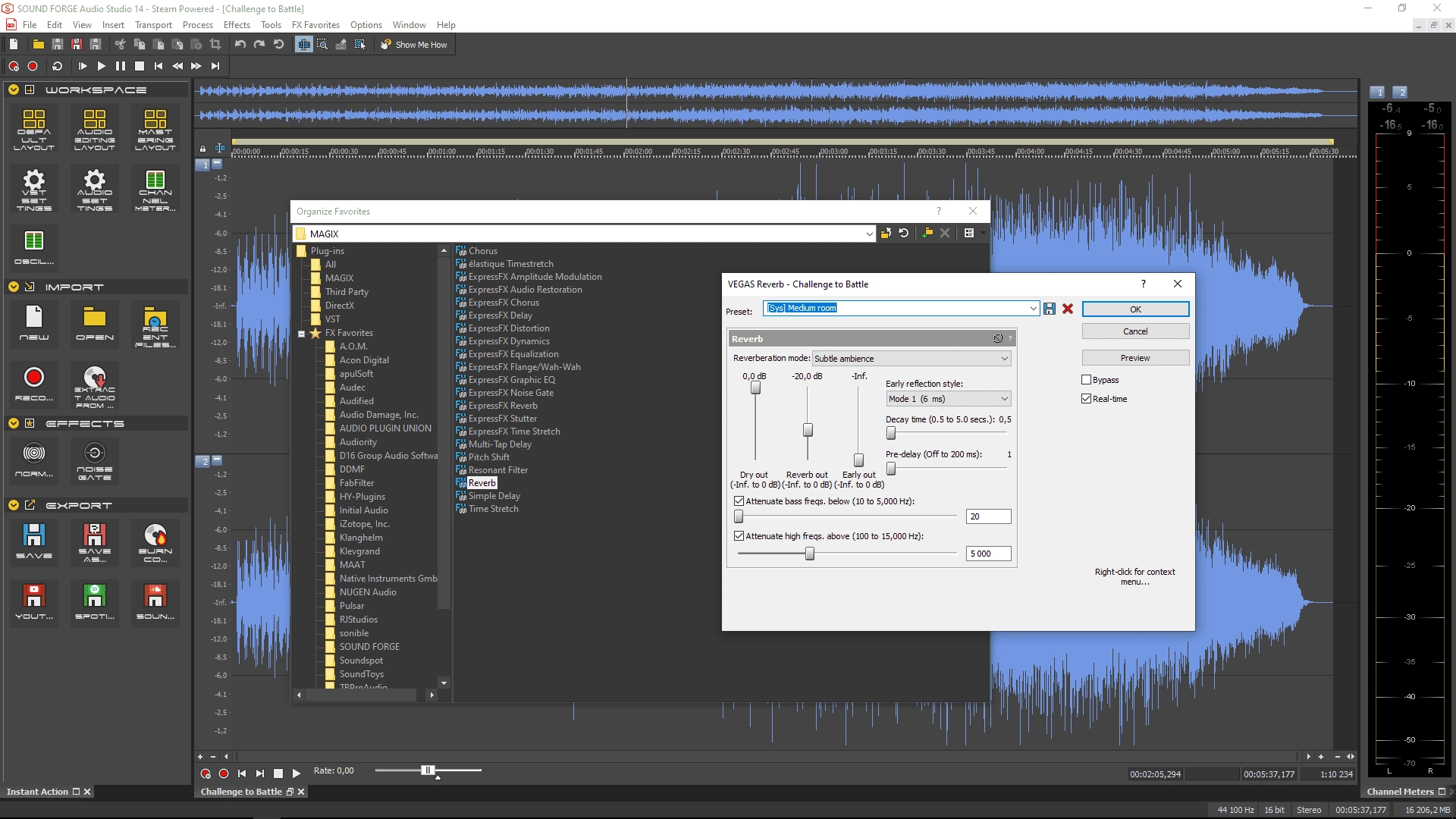 Активация MAGIX SOUND FORGE Audio Studio 15.0.0.121