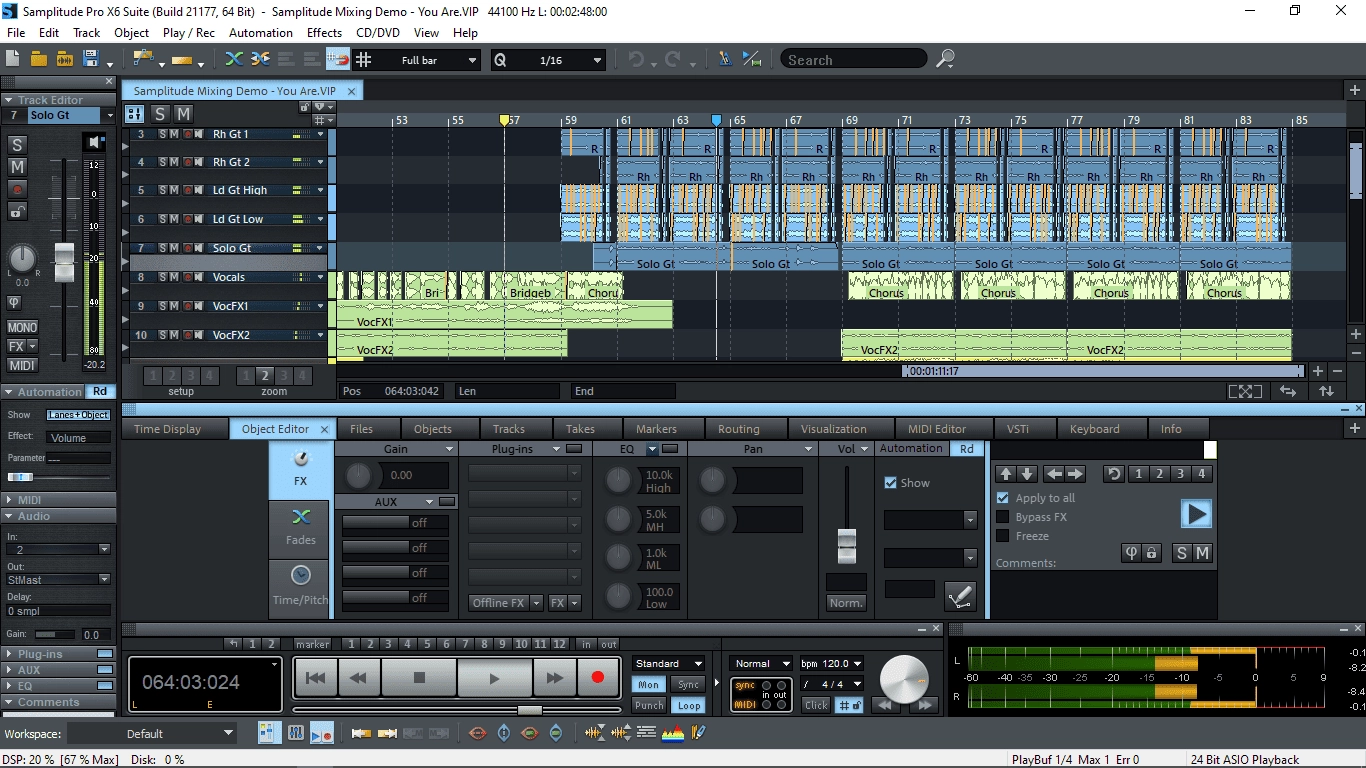 Активация MAGIX Samplitude Pro X6 Suite 17.2.0.21610