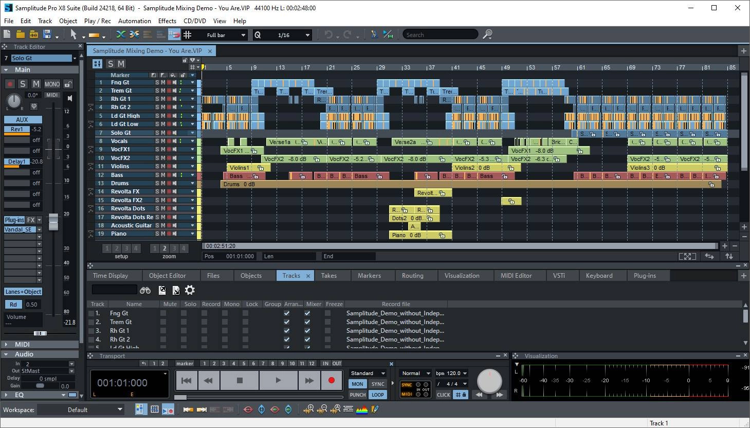 Активация MAGIX Samplitude Pro X8 Suite 19.2.0.24218