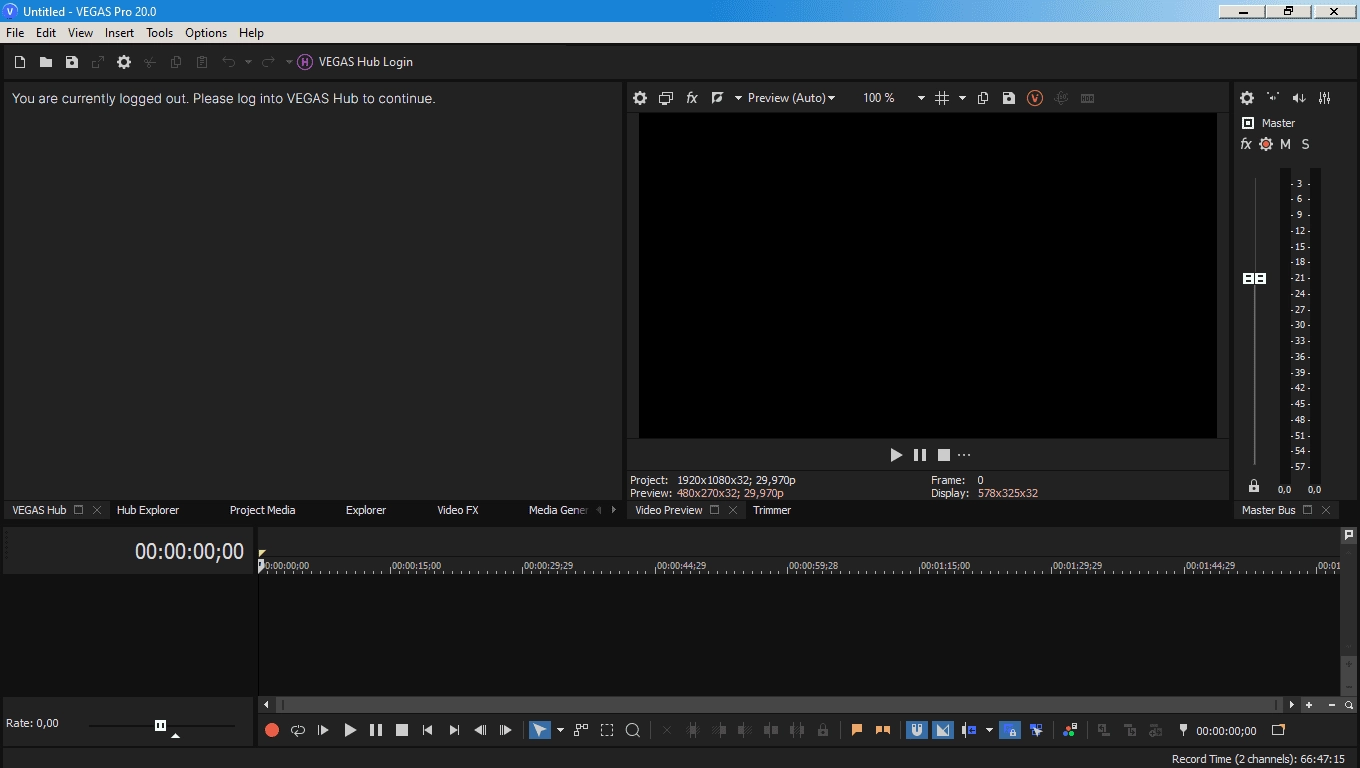 Активация MAGIX Vegas Pro 20.0 Build 214