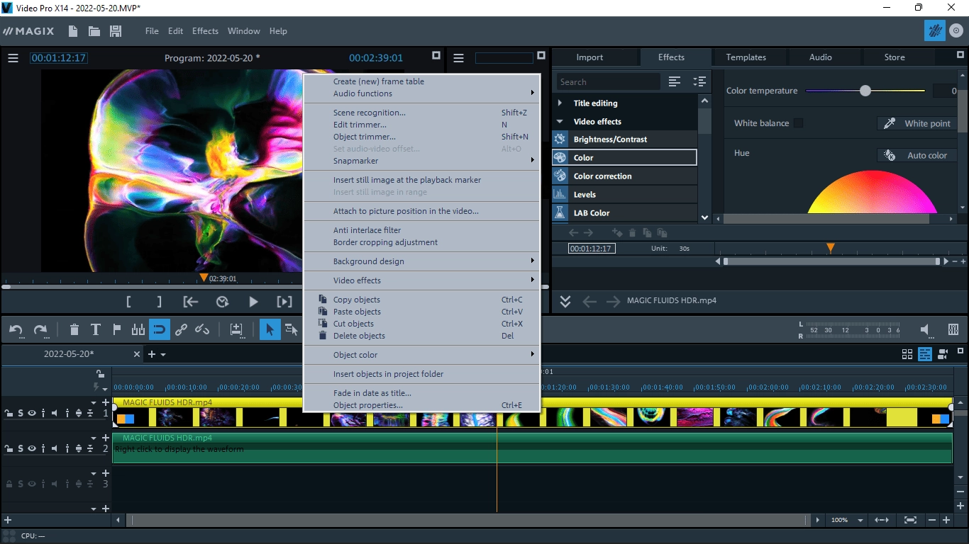 Активация MAGIX Video Pro X14 20.0.3.169