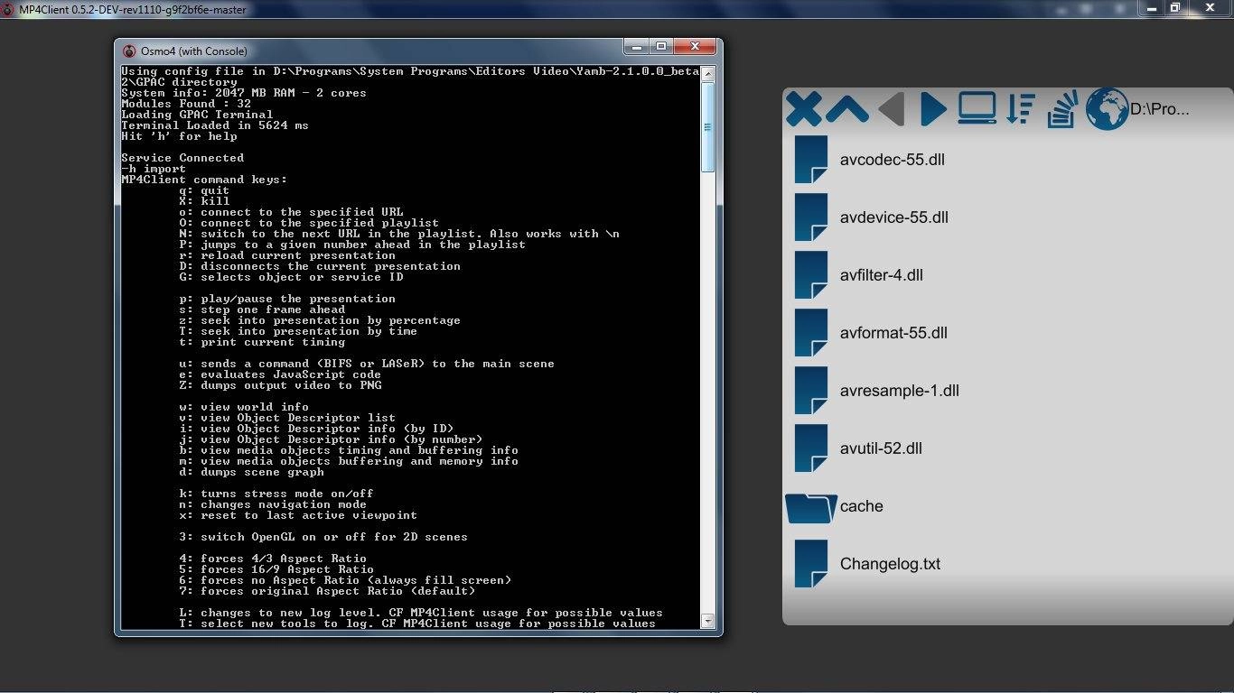 Активация MP4Box 0.5.2 rev 1110 Nightly
