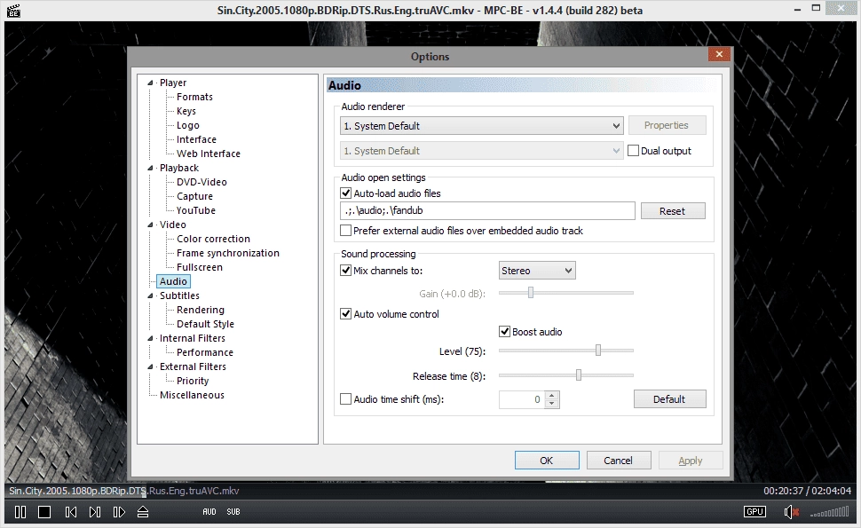 Активация MPC-BE 1.4.5 Build 787 Stable + Portable + Standalone Filters