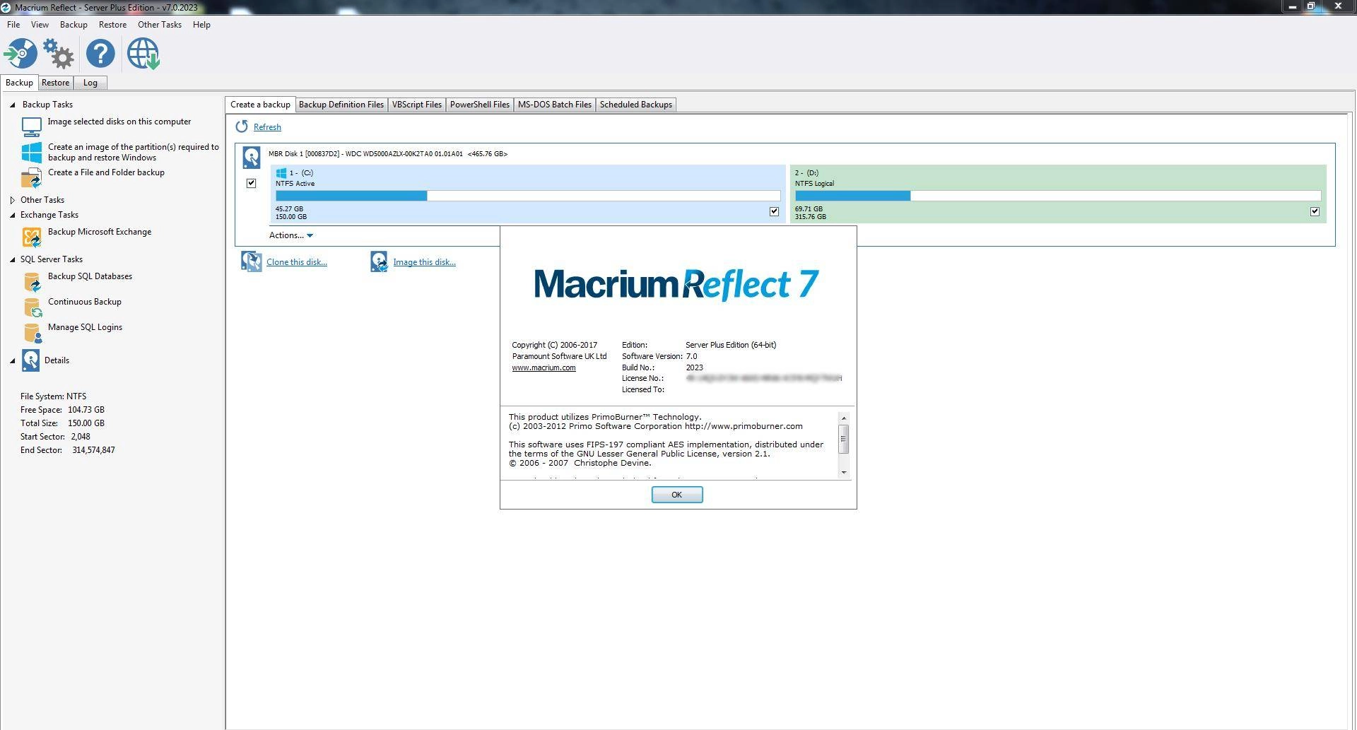 Активация Macrium Reflect 7.0.2023
