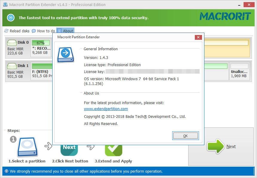 Активация Macrorit Partition Extender Pro 1.4.3 + Portable