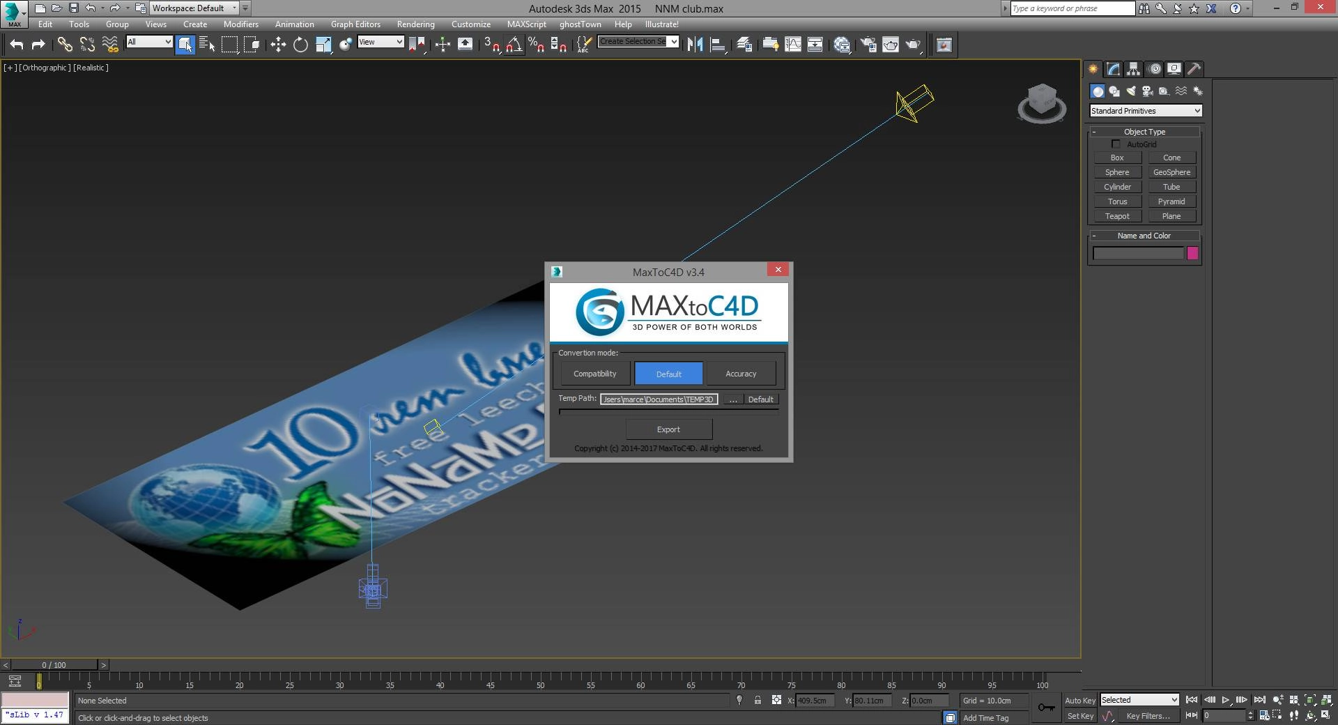 Активация MaxToC4D 3.4