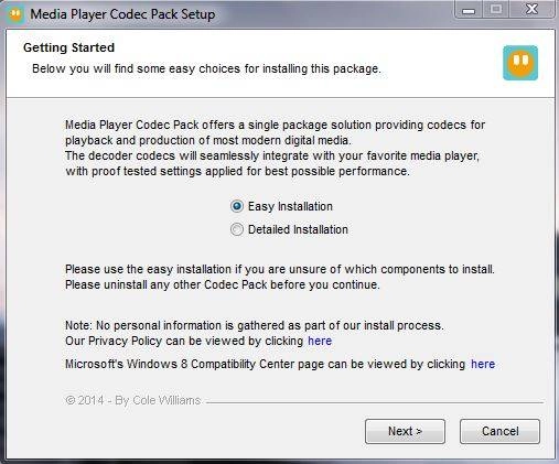 Активация Media Player Codec Pack 4.3.2