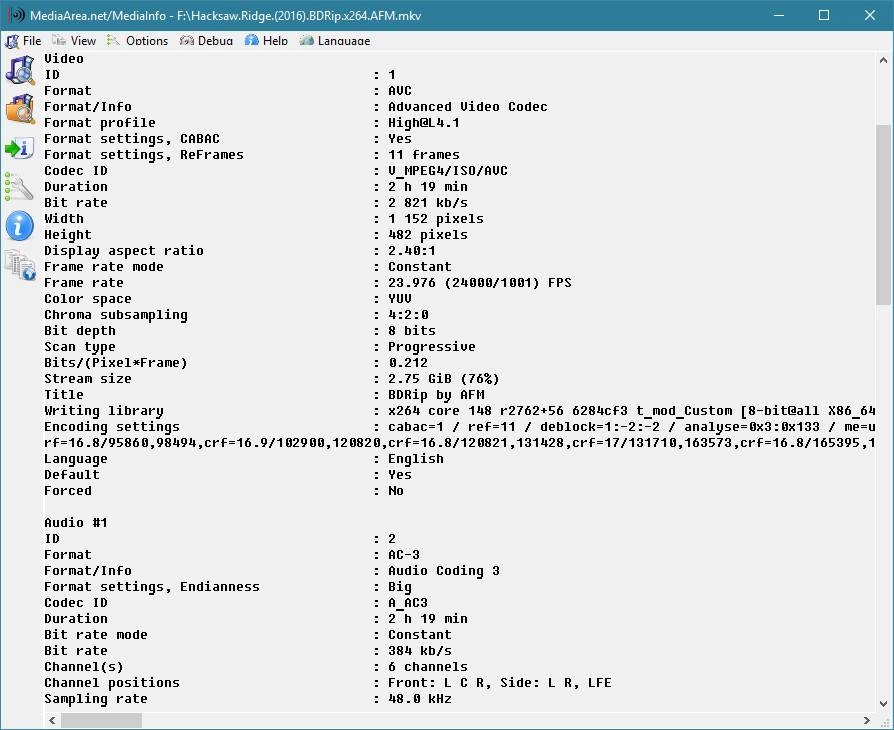 Активация MediaInfo 0.7.99 Final
