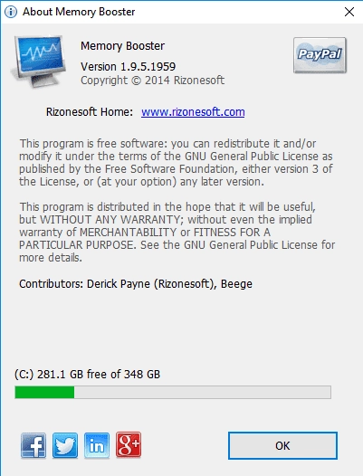 Активация Memory Booster 1.9.5.1959 Portable