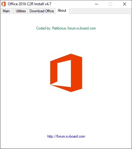 Активация Microsoft Office 2013-2016 C2R Install 4.7 by Ratiborus