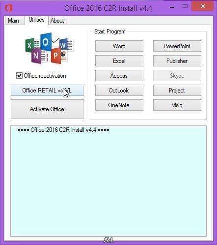 Активация Microsoft Office Install v4.4 by Ratiborus
