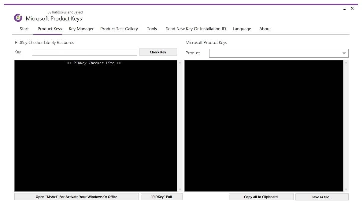 Активация Microsoft Product Keys 2.3.0