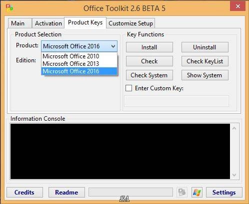 Активация Microsoft Toolkit 2.6 Beta 5