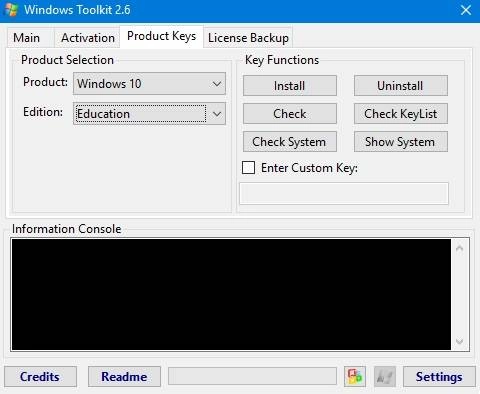 Активация Microsoft Toolkit 2.6 Stable