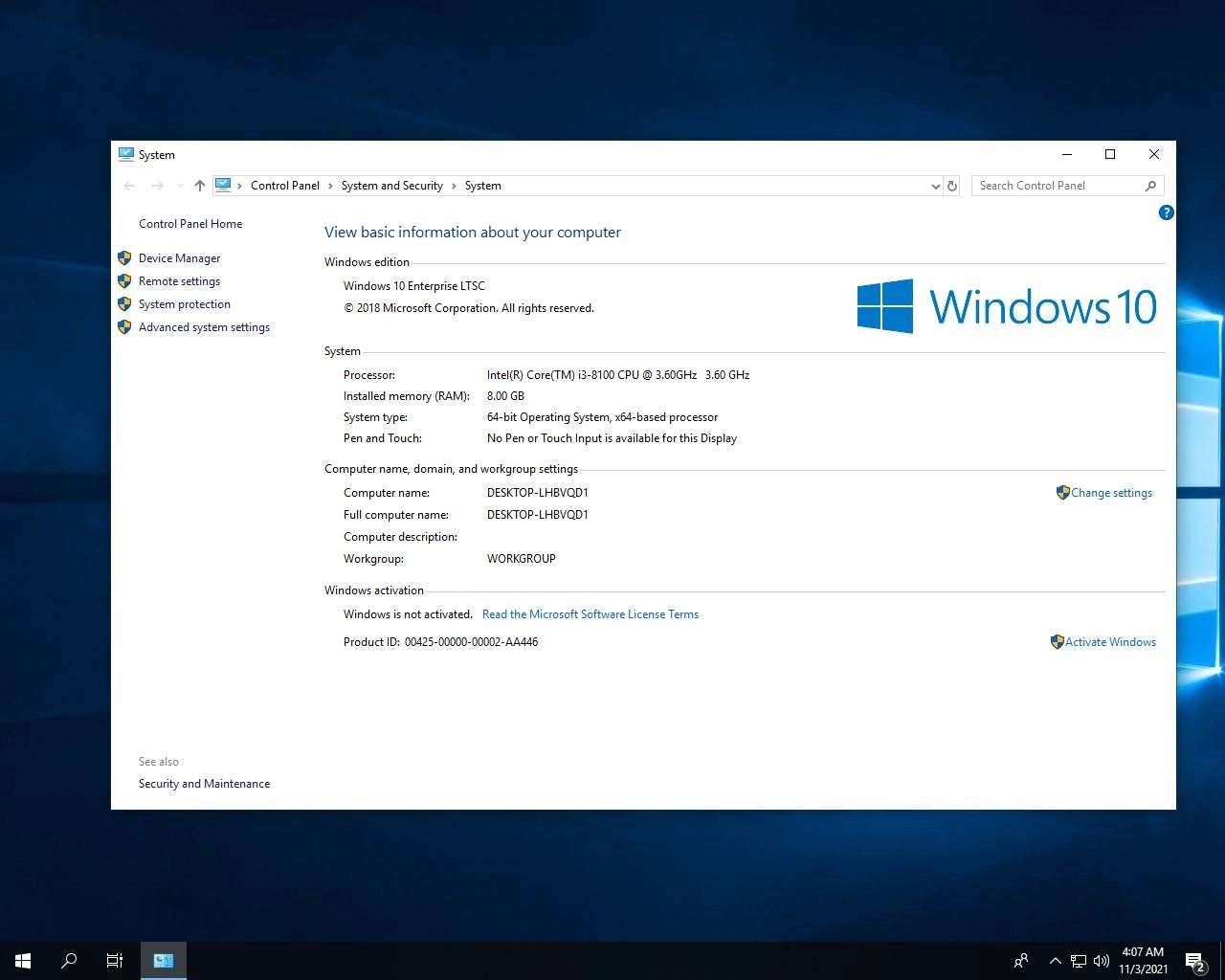 Активация Microsoft Windows 10 Enterprise LTSC Release by StartSoft 06-07-08