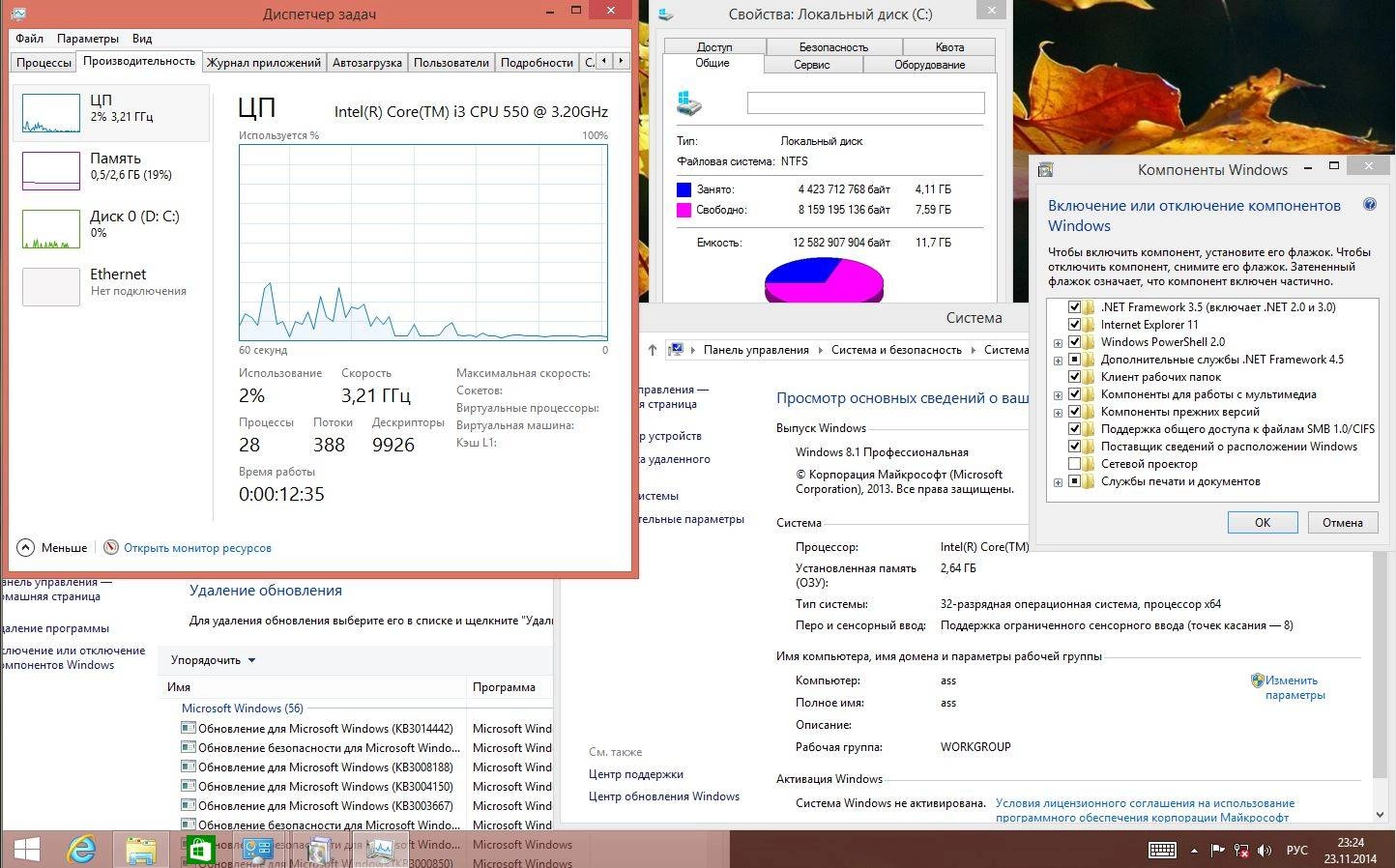 Активация Microsoft Windows 8.1 Pro 17415 x86-x64 RU Update3 TabletPC_2x1_1411 by Lopatkin Русский