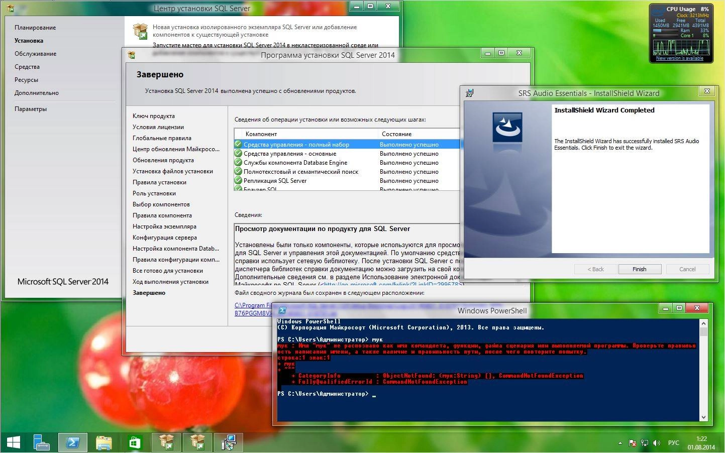 Активация Microsoft Windows 8.1 Server R2 VL DataCenter 17085 x64 RU Games by Lopatkin Русский