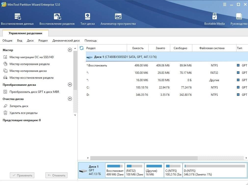Активация MiniTool Partition Wizard Enterprise 12.1 RePack by elchupacabra