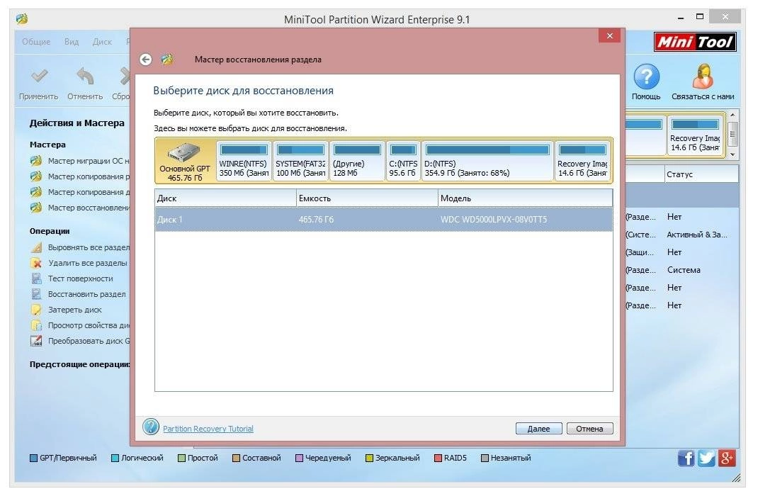 Активация MiniTool Partition Wizard Enterprise 9.1 RePack by D!akov