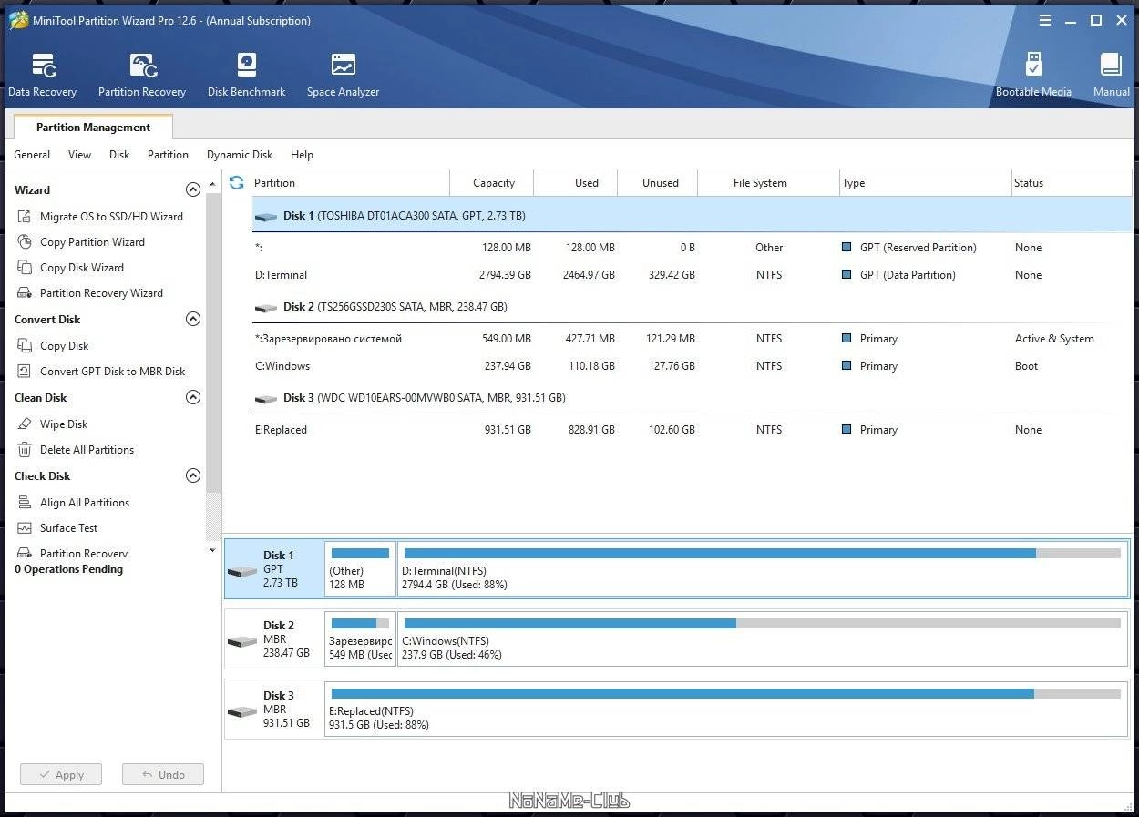 Активация MiniTool Partition Wizard Pro 12.6