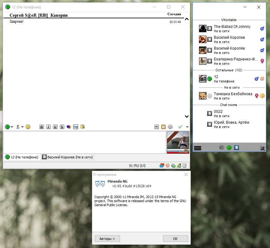 Активация Miranda NG 0.95.4 build 13028 5.0 RC1 Portable by S@eR