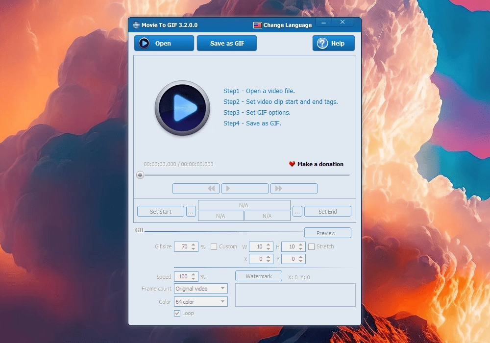 Активация Movie To GIF 3.2.0.0 Portable by FC Portables