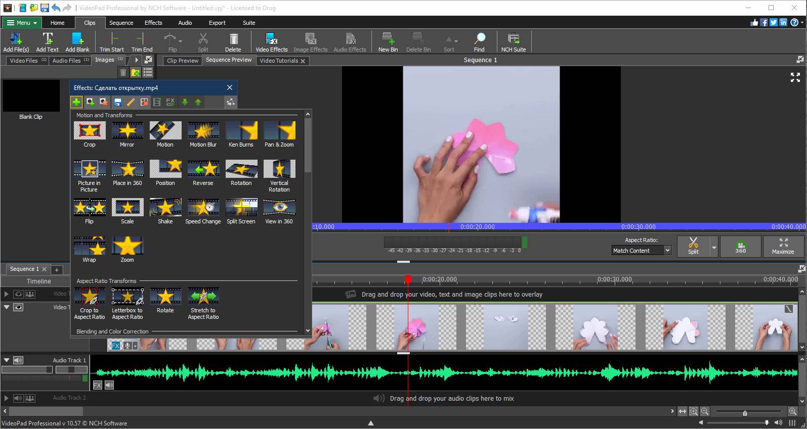 Активация NCH VideoPad Video Editor Pro 10.63