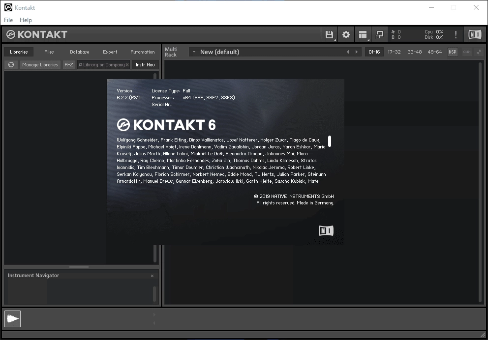 Активация Native Instruments - Kontakt 6.3.1 STANDALONE, VSTi, AAX RePack by r4e