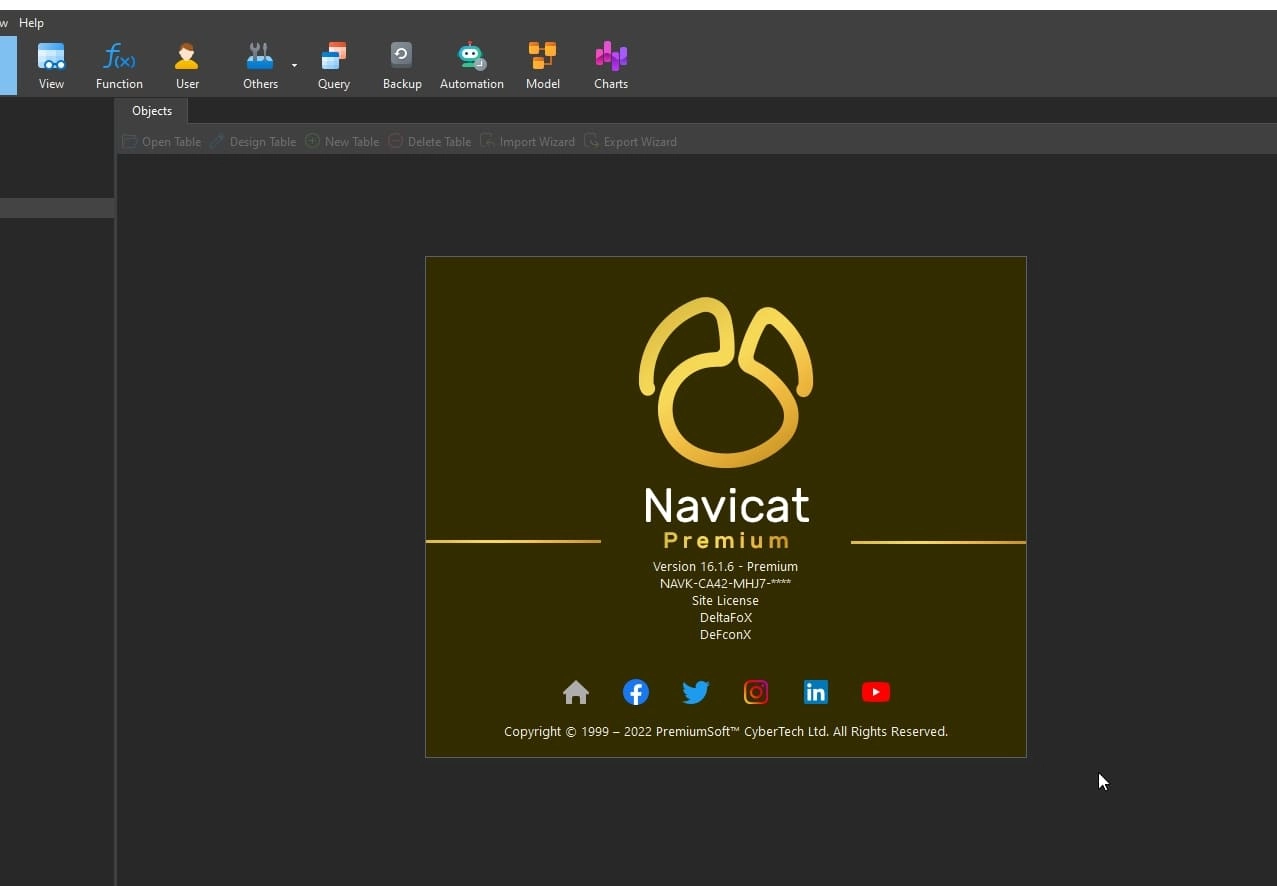 Активация Navicat Premium 17.2.2