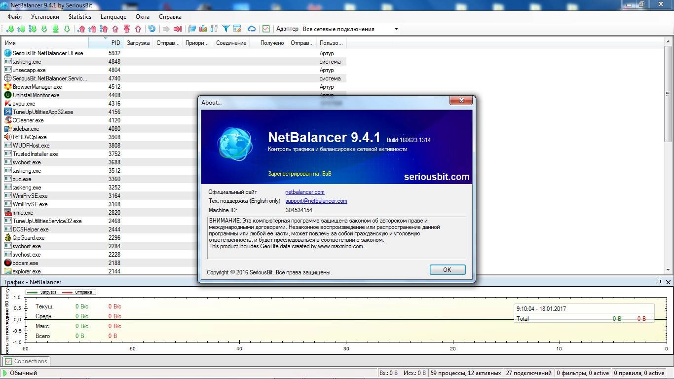Активация NetBalancer 9.4.1 Build 160623.1314