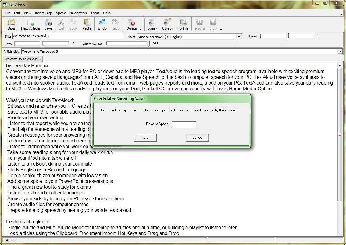 Активация NextUp TextAloud 3.0.103 + European Voice Engines
