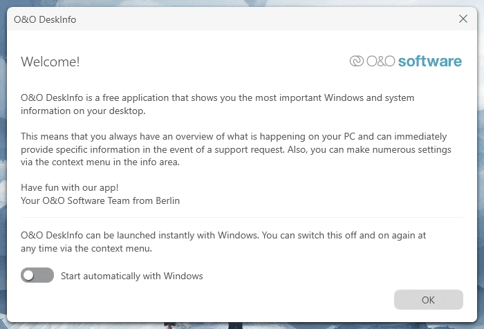 Активация O&O DeskInfo 1.3.1347 Portable