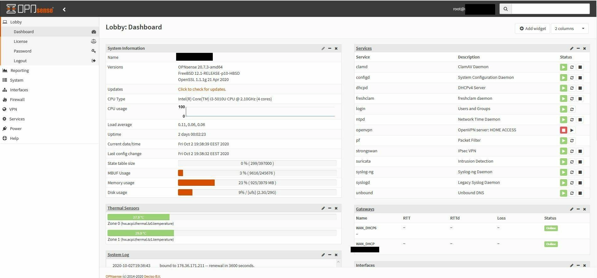 Активация OPNSense 20.7-OpenSSL 20.7 1xCD, 3xIMG