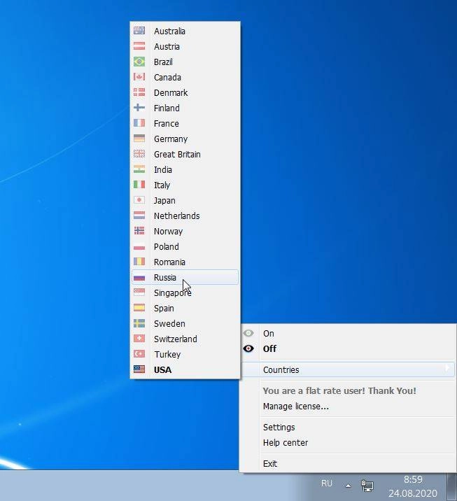 Активация OkayFreedom VPN Premium 1.8.8.12566
