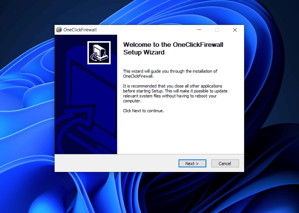 Активация OneClickFirewall 1.0.0.2