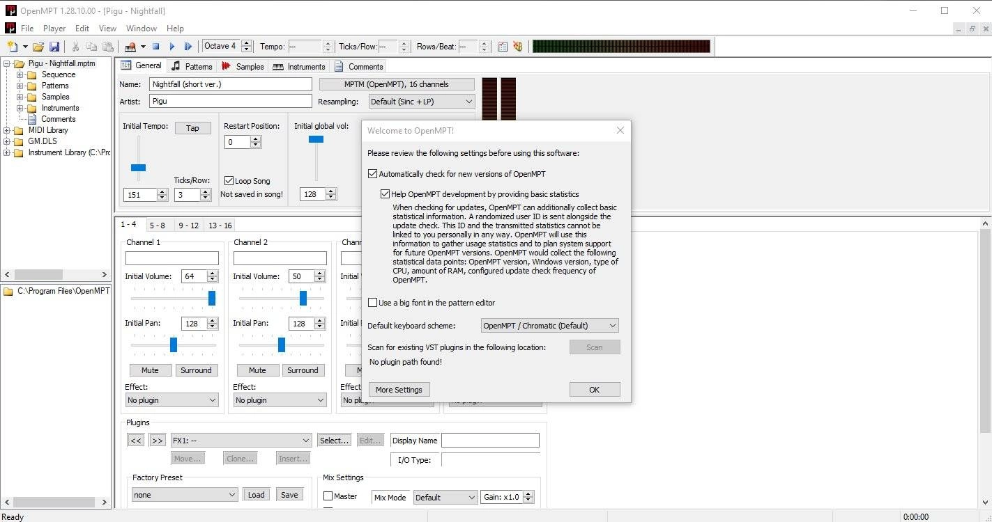 Активация OpenMPT 1.30.11.00 + Portable