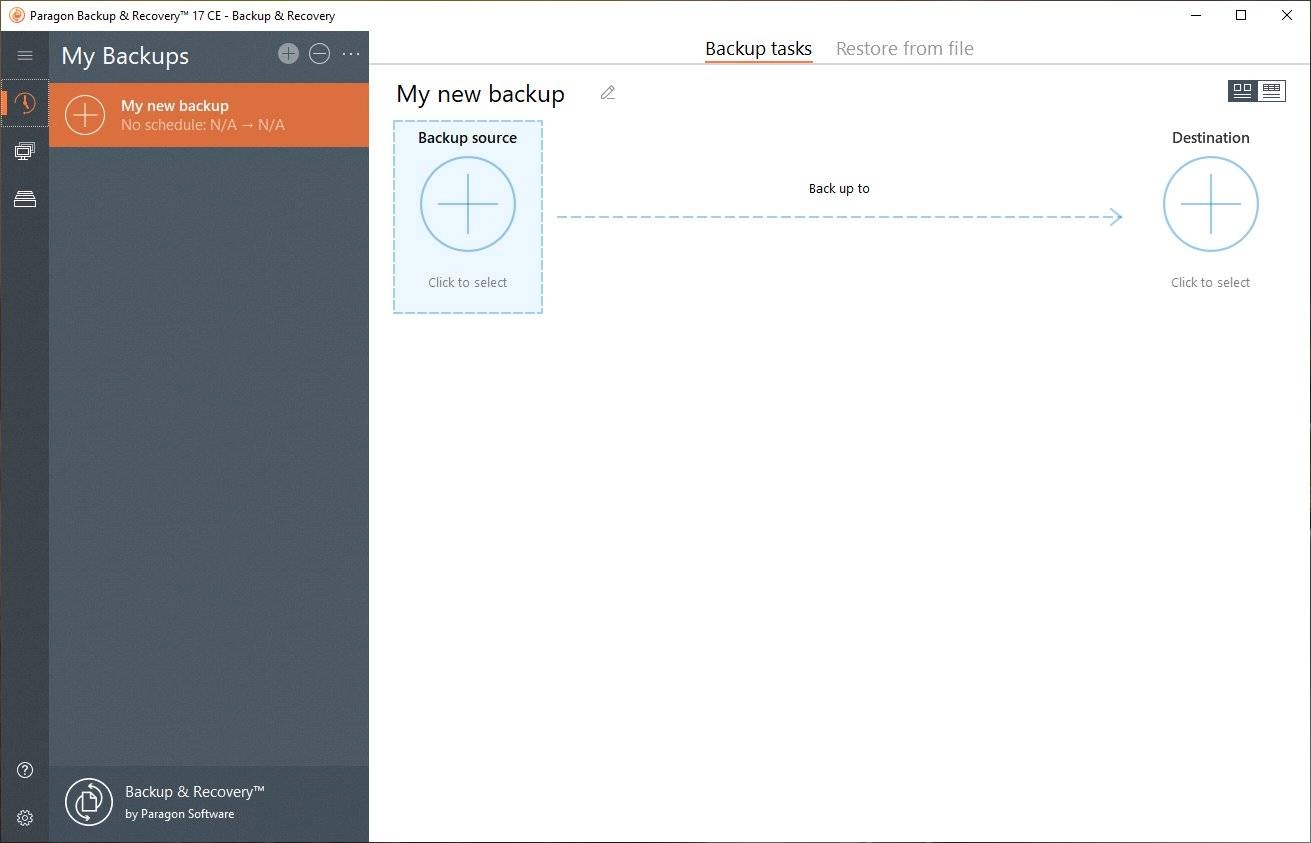 Активация Paragon Backup & Recovery 17.9.3 CE