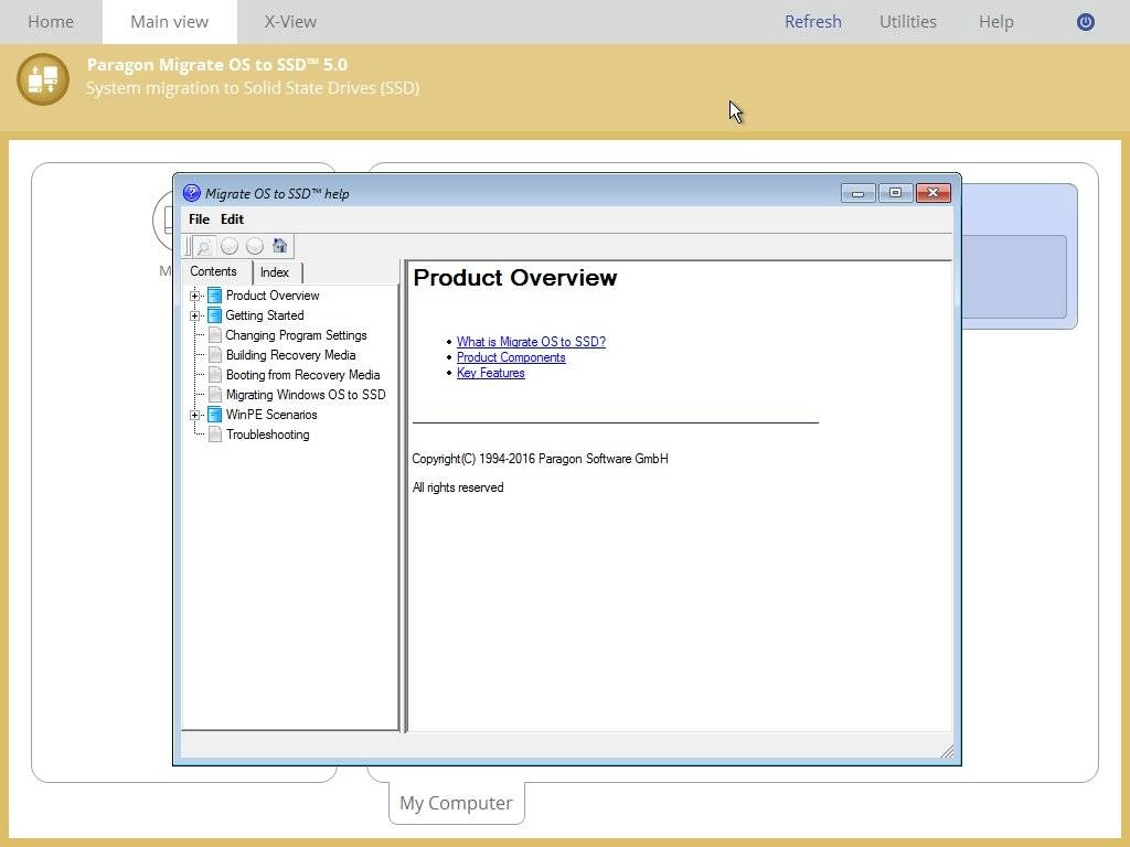 Активация Paragon Migrate OS to SSD 5.0 v10.1.28.154 Boot Medias