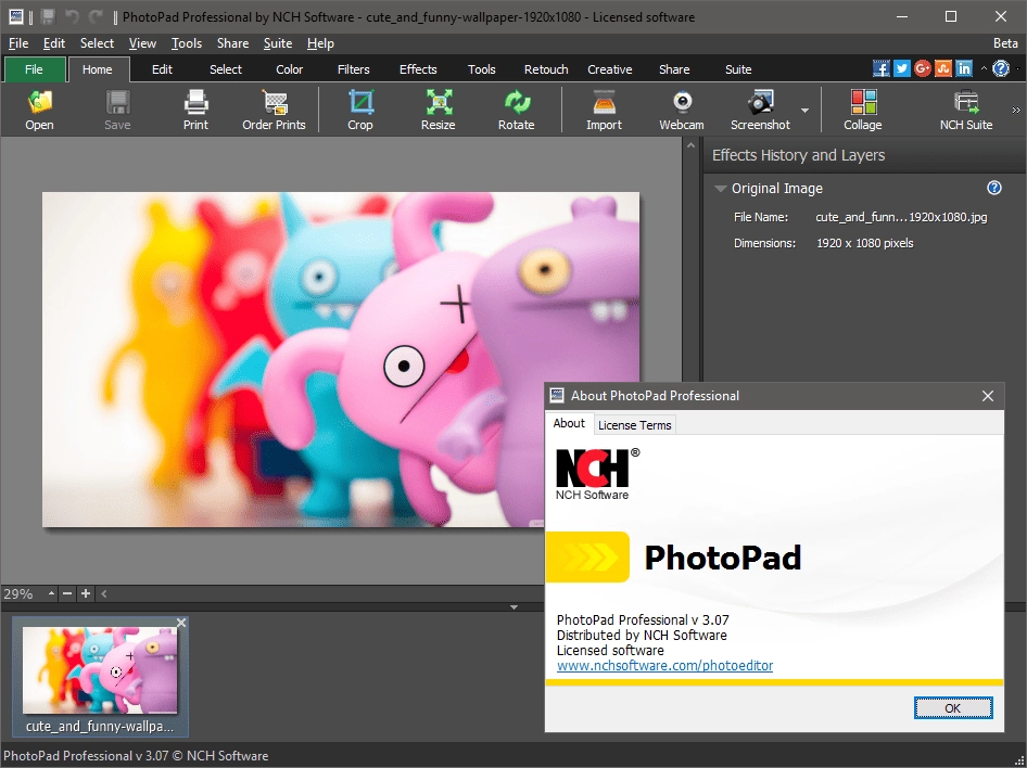 Активация PhotoPad Image Editor Professional 3.07