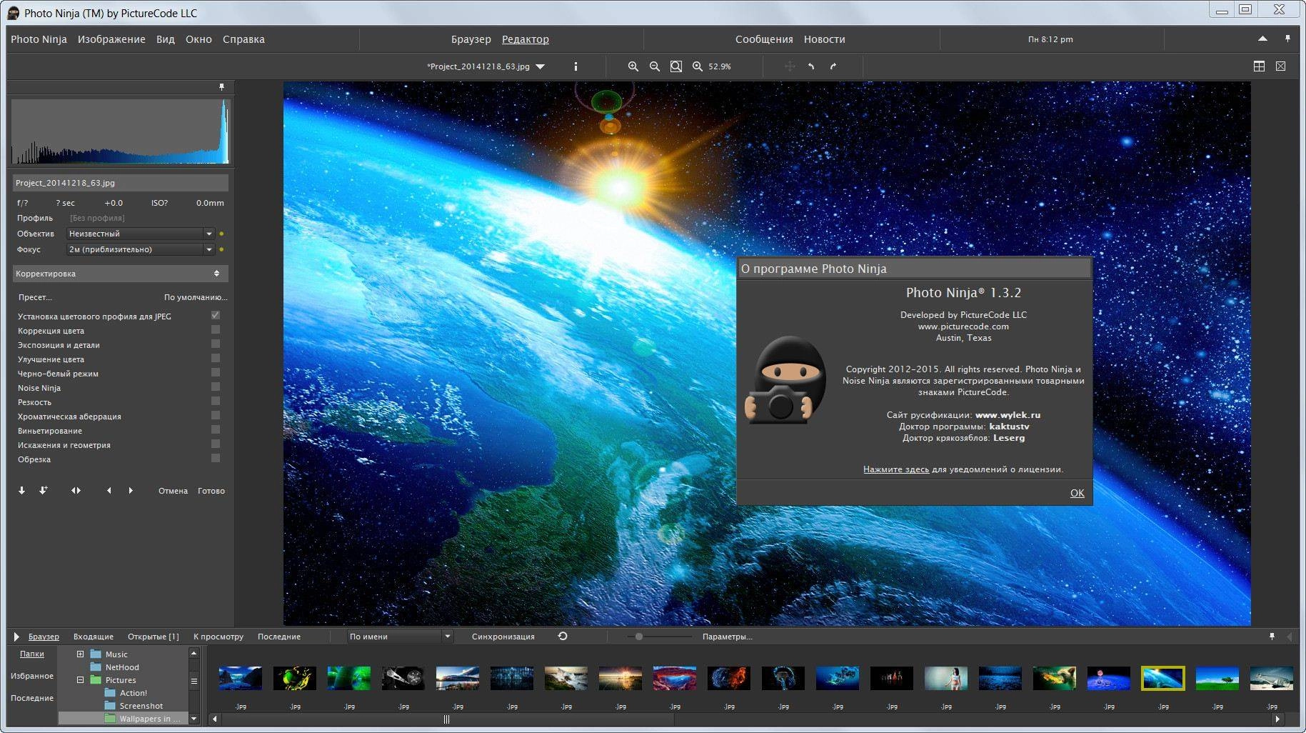Активация PictureCode Photo Ninja 1.3.2 RePack by WYLEK