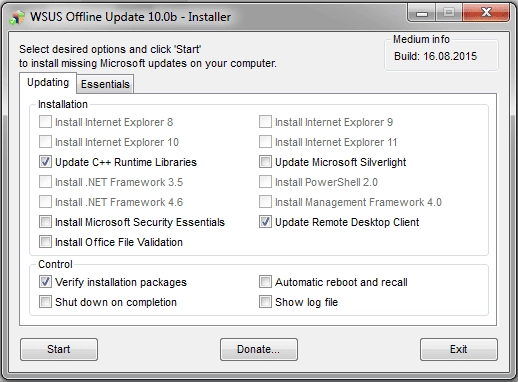 Активация Полный набор обновлений для Microsoft Windows и Office