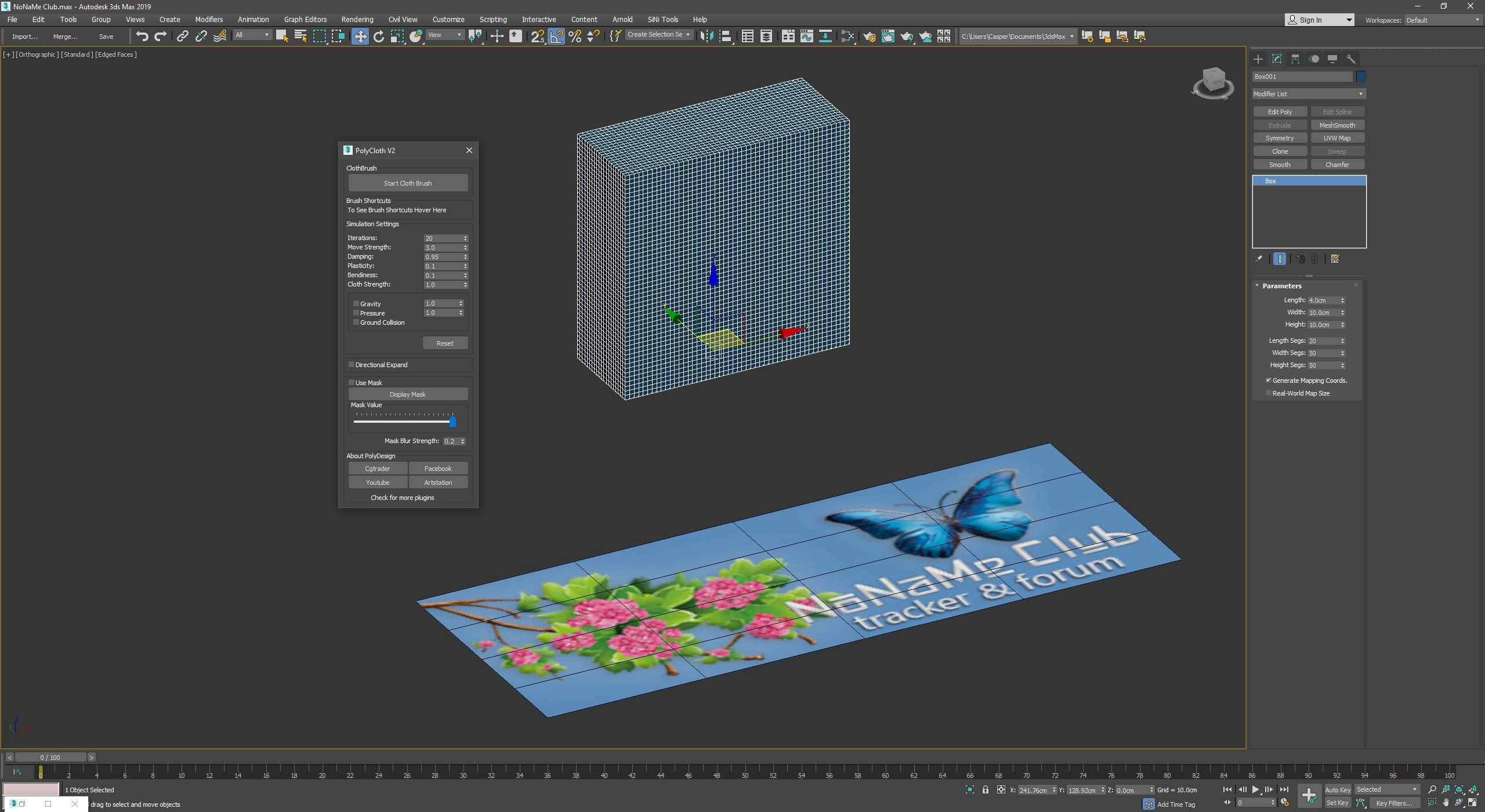 Активация PolyDesign3D - PolyCloth 2.02 for 3ds Max 2016-2022