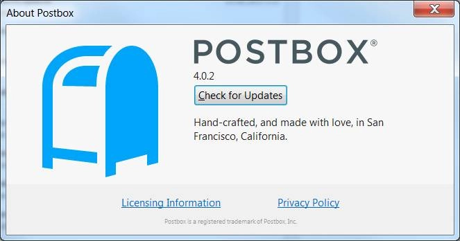 Активация Postbox 4.0.2