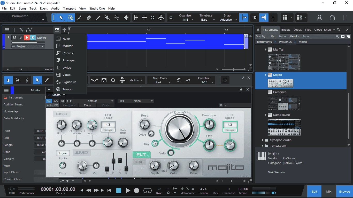 Активация PreSonus Studio One 7 Professional 7.0.0