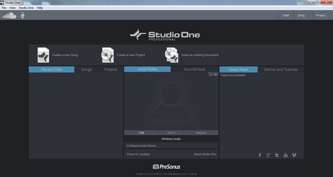 Активация PreSonus Studio One Professional 3.2.3.38191