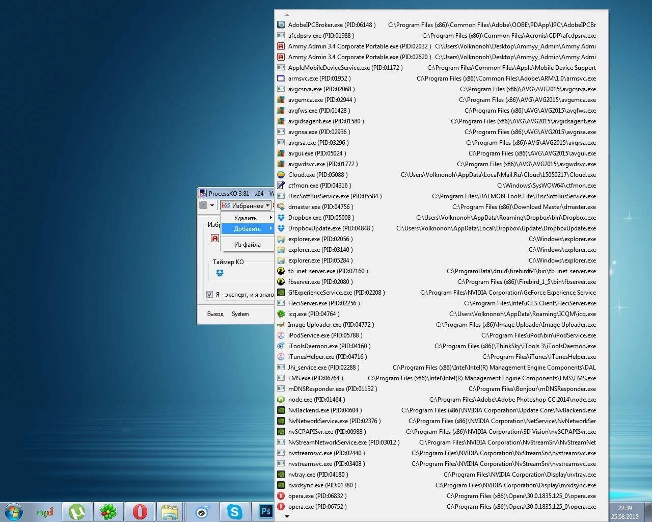 Активация ProcessKO 3.81 Portable