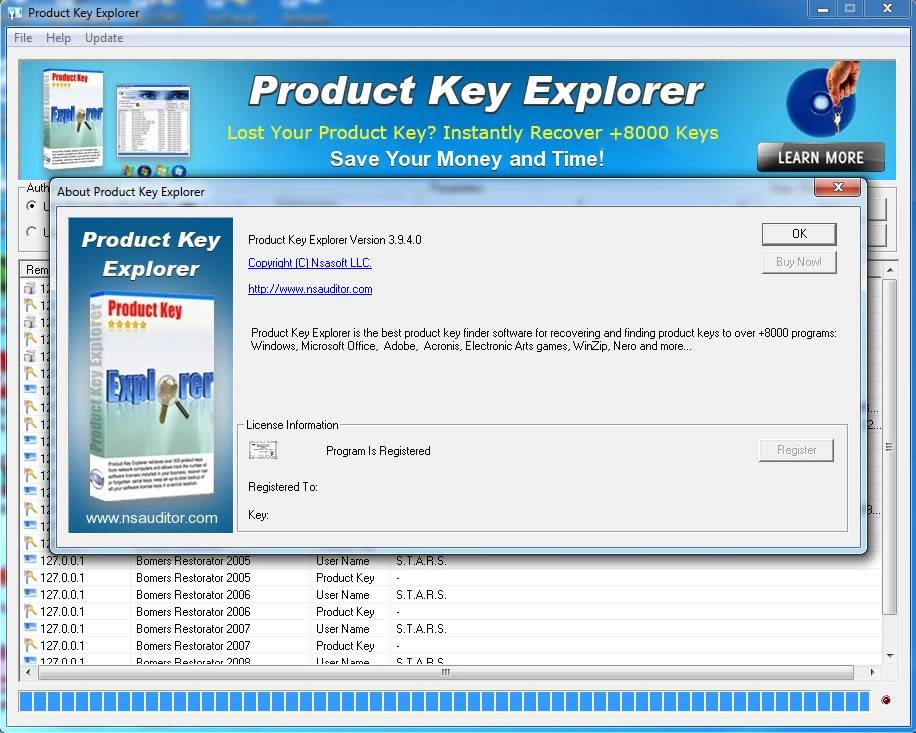 Активация Product Key Explorer 3.9.9.0