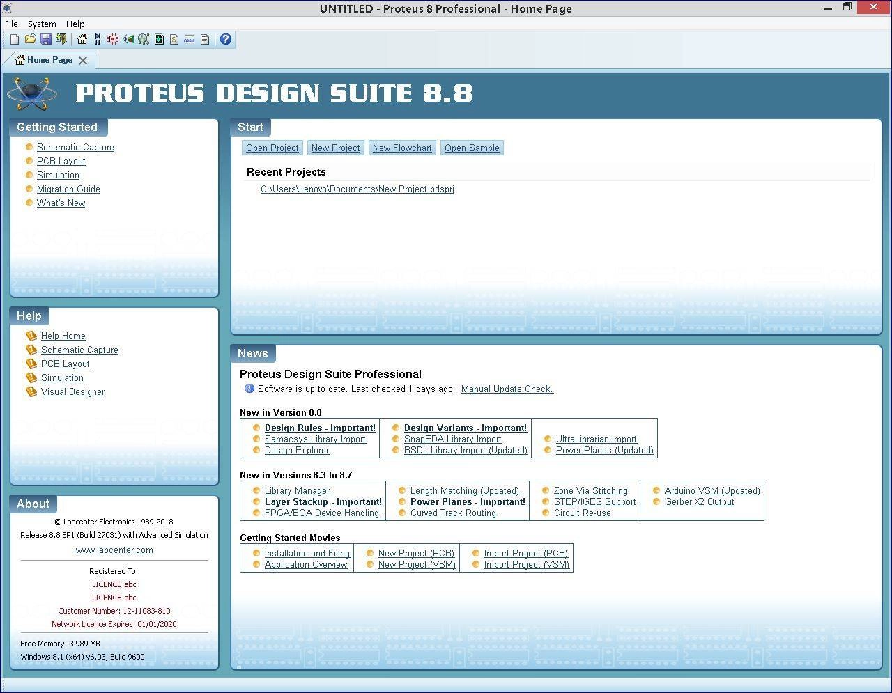 Активация Proteus 8 Professional 8.8 SP1 with Advanced Simulation