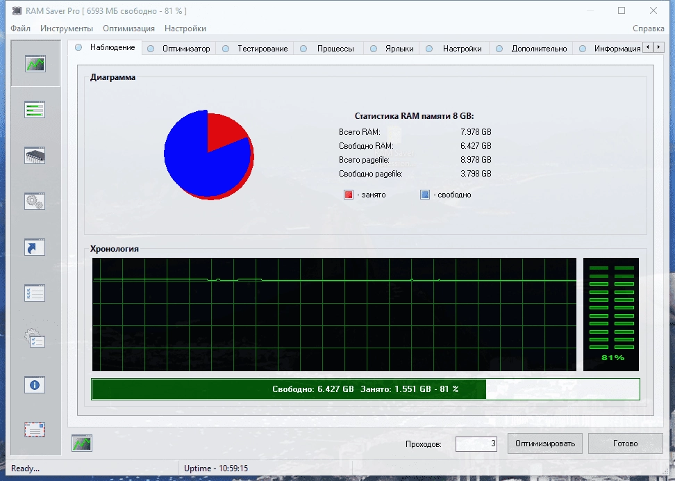 Активация RAM Saver Professional 22.10 RePack by 9649